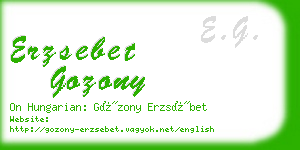 erzsebet gozony business card